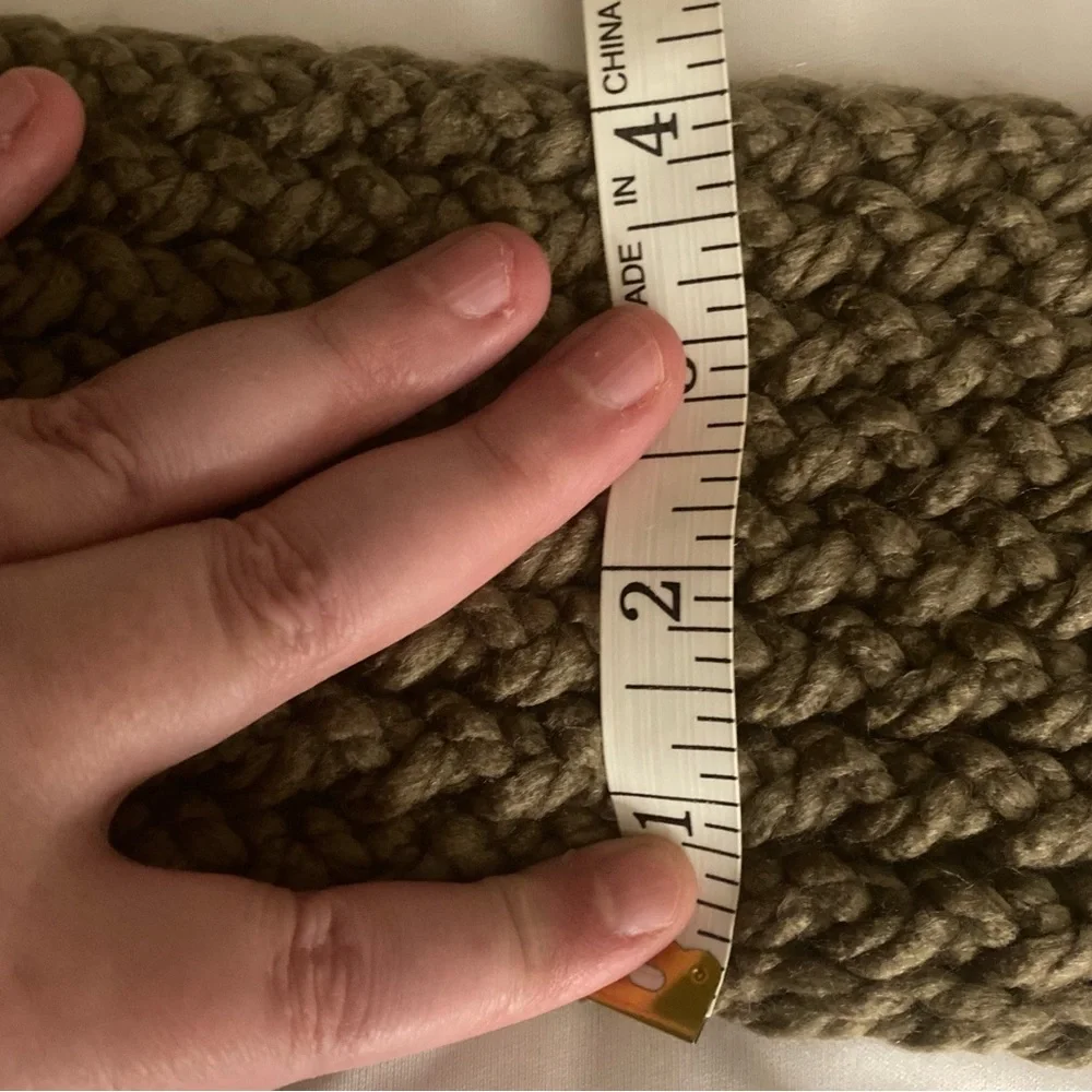 Handmade chunky knit brown scarf for adults